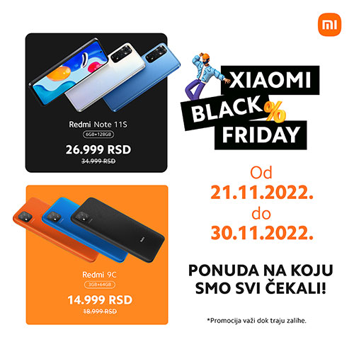 XIAOMI BLACK FRIDAY! UŠĆE Shopping Center