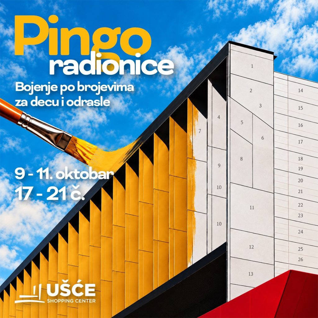 Pingo radionice – bojenje po brojevima za decu i odrasle, UŠĆE Shopping Center